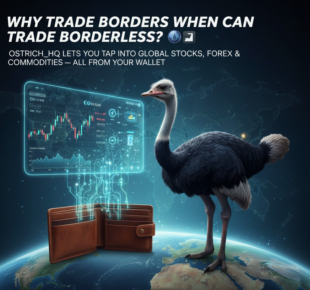 legithub003's tweet image. Why trade borders when you can trade borderless? 
@Ostrich_HQ lets you tap into global stocks, forex &amp;amp; commodities - all from your wallet.  
No brokers. No limits. Just markets on-chain.  
@PlortalAI