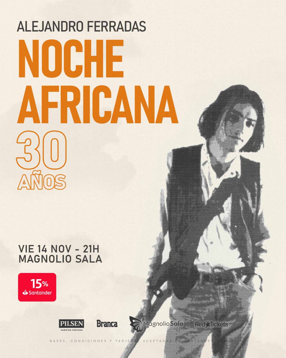 Hay entrevistas que sólo escuchás en <a href="/radiofutura911/">ℝ𝕒𝕕𝕚𝕠𝕗𝕦𝕥𝕦𝕣𝕒</a>✅ <a href="/piero_dimatteo/">Piero Di Matteo</a>  charla con Alejandro Ferradas ⭐ que celebra 30 años de "Noche Africana" 👏 y su reedición 👏 el 14/11 👈en <a href="/MagnolioSala/">🌸 Magnolio Sala</a> 👈Entradas: <a href="/RedTicketsUY/">RedTickets Uruguay</a>  👈
<a href="/radiofutura911/">ℝ𝕒𝕕𝕚𝕠𝕗𝕦𝕥𝕦𝕣𝕒</a> ✅ sponsor oficial de tus emociones.