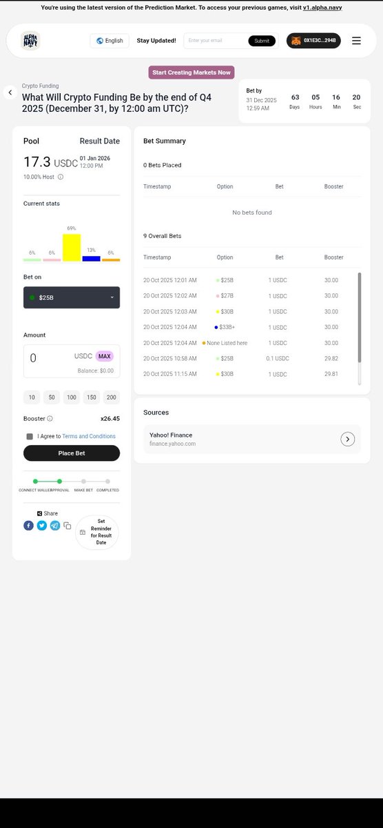 zagg_yy's tweet photo. @AlphaNavyMKT is a new prediction market built on Base.
It lets you create your own markets, invite others to join, and earn from creator fees.
#AlphaNavy #Base https://t.co/QkPM3DJDEA