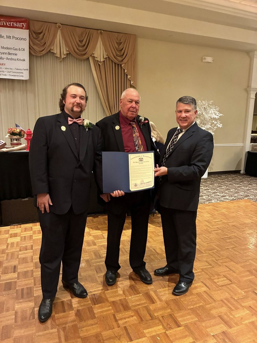 RepHaddock's tweet image. I attended the Greenwood Fire Department&apos;s 125th Anniversary Celebration this weekend, which was a momentous occasion for the firefighters of Moosic Borough. We must publicly recognize the dedication of past and present firefighters who selflessly ensure our safety.