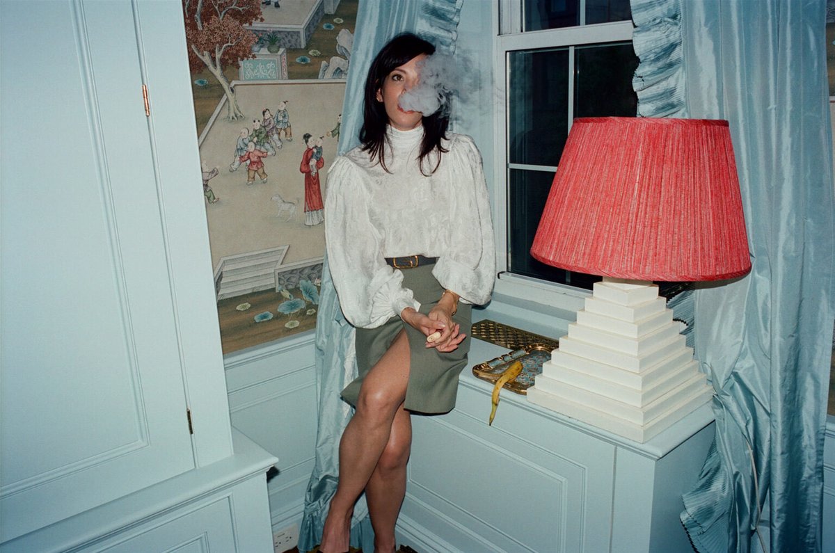 lily vap Lily Allen vapes for Interview Magazine