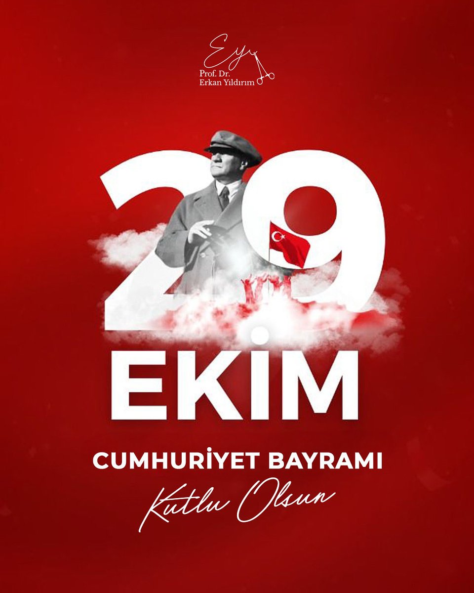 Cumhuriyetimizin 102. yılında, başta Gazi Mustafa Kemal Atatürk olmak üzere tüm kahramanlarımızı saygı, minnet ve rahmetle
anıyor, 29 Ekim Cumhuriyet Bayramımızı gururla kutluyoruz!

#29EkimCumhuriyetBayramı