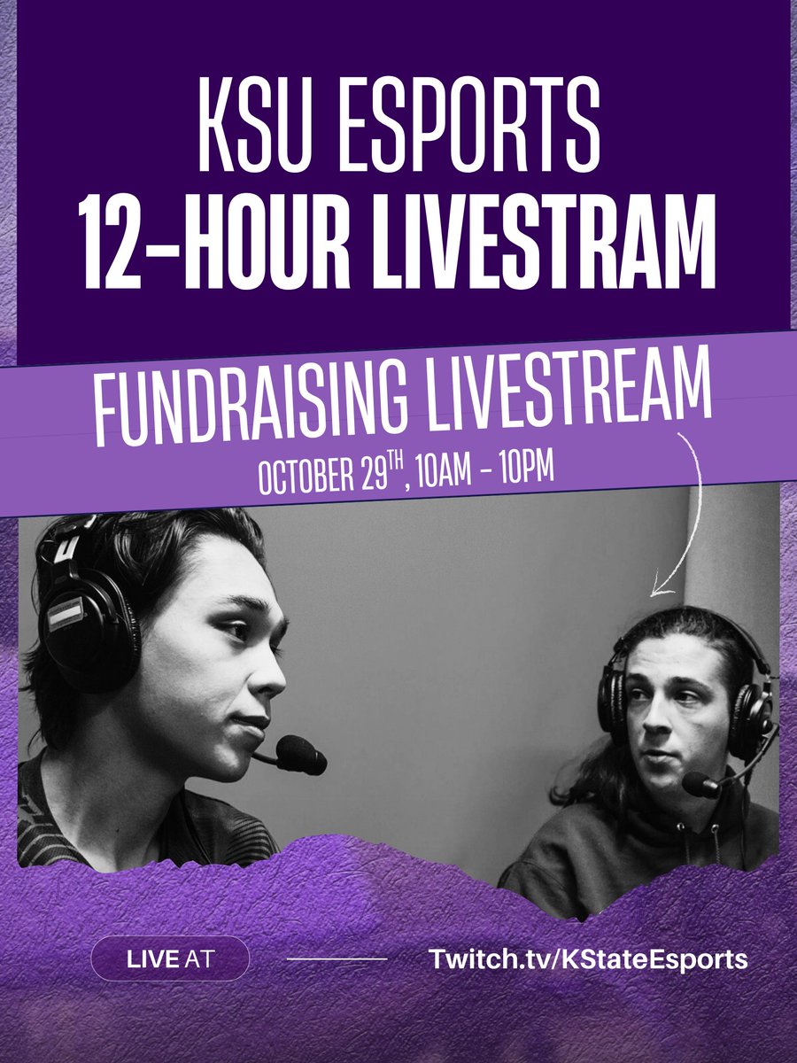 Join us TOMORROW as we stream for 12 hours straight to support our fundraiser!! 

All donations, subscriptions and ad revenue will go DIRECTLY to our fundraising cause at-

giving.ksufoundation.org/play-compete-t…