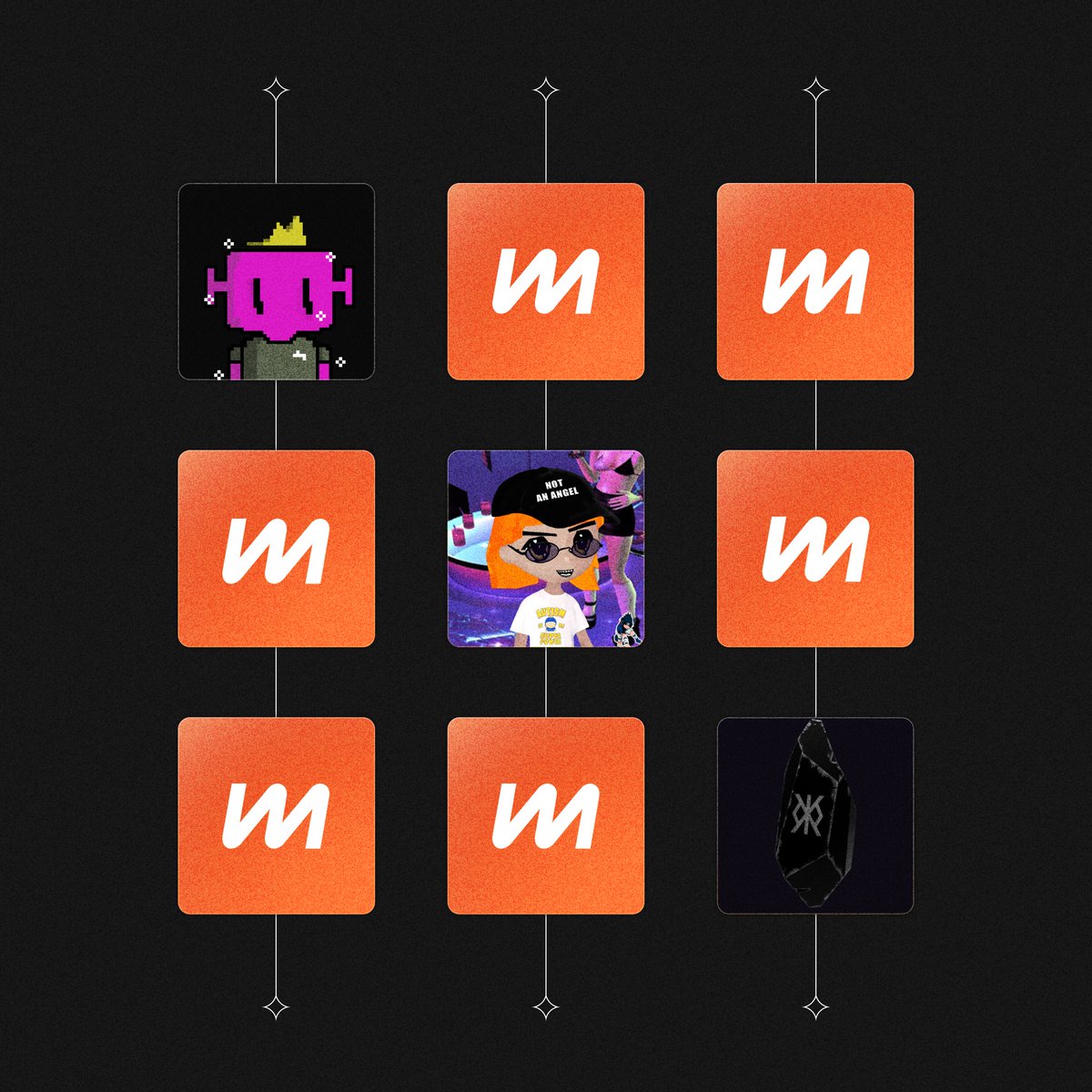 midl_xyz's tweet photo. First hint for our Ordinally Halloween: 3/40 Pieces Revealed 🔥 

On Friday these shiny @BTCVIRUS777, @basedangelsbtc, &amp; Runestone grails will find new owners. 

Dropping time and how to get them tomorrow. Stay tuned. https://t.co/GJyt30F5RG