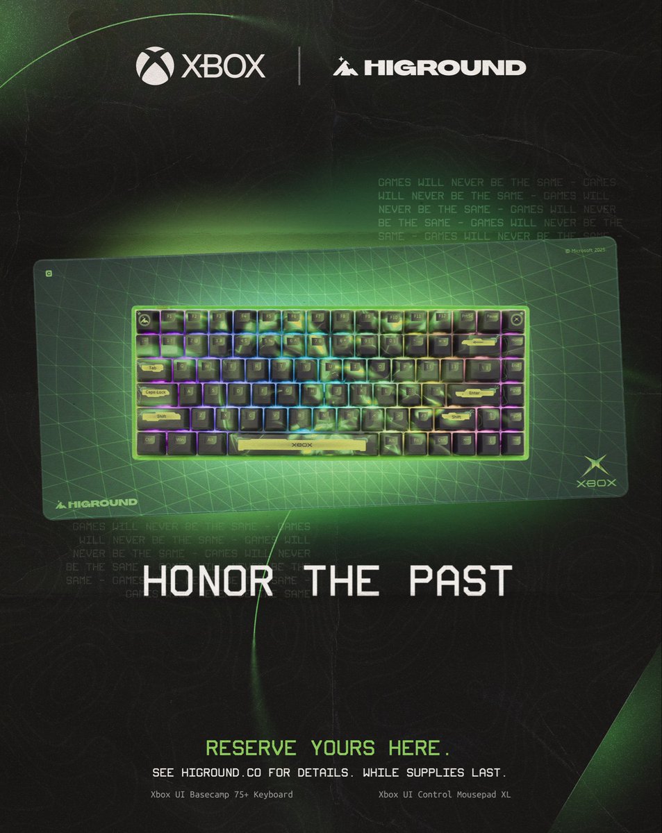 higround's tweet image. SURPRISE COLLECTION ADD-ON: @Xbox | Higround

You saw the new 25th Anniversary Halo Collection, but we couldn&apos;t celebrate this huge milestone without bringing in the console that started it all.

Introducing Xbox | Higround
Available 10/31 12 PM PT at Best Buy and Micro Center