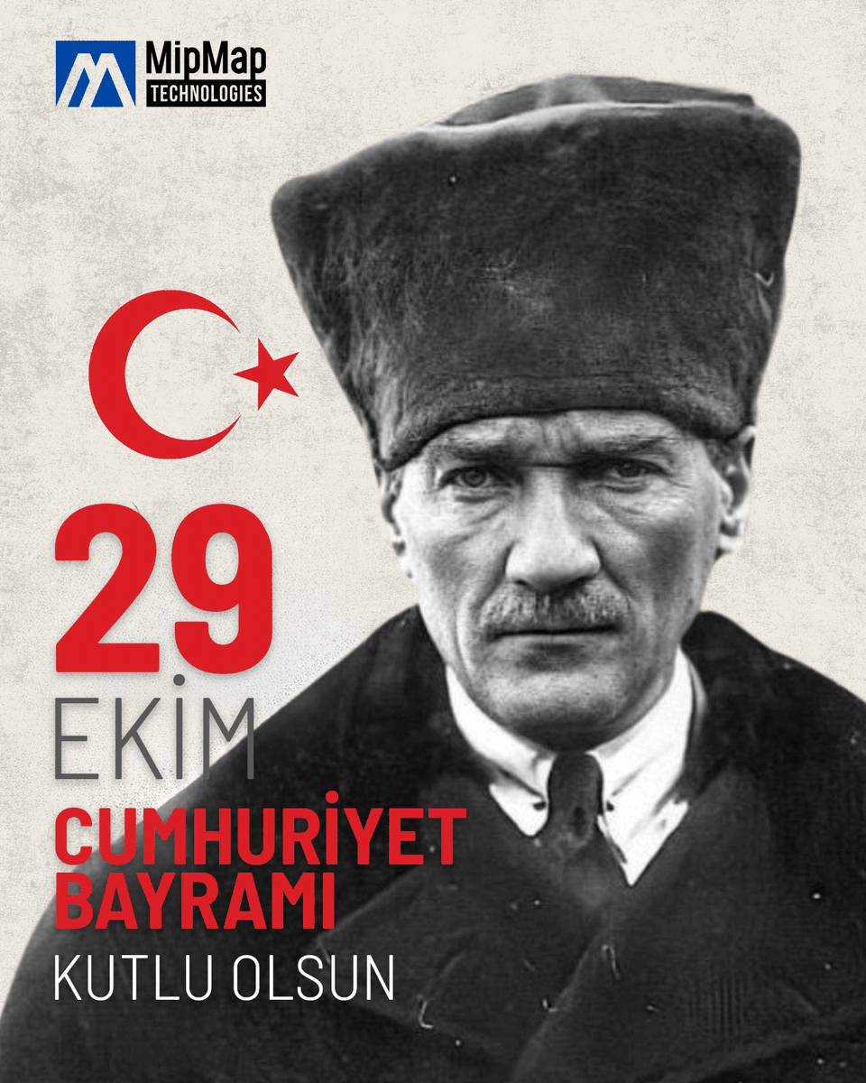 MipMapTech's tweet image. Cumhuriyetimizin 102. yılını, gurur, coşku ve minnetle kutluyoruz.
29 Ekim Cumhuriyet Bayramımız kutlu olsun!

#29Ekim #CumhuriyetBayramı #YaşasınCumhuriyet