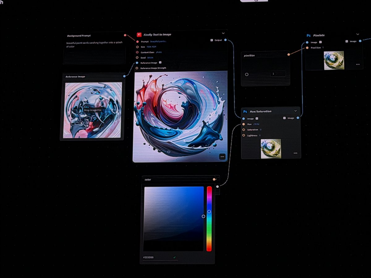 vquinn's tweet image. Adobe reveals Project Graph, which helps you create or capture your best workflows and share them across projects or with other creators. Project Graph is a live, node based tool and saves your workflows as &quot;capsules&quot; - looks incredibly powerful!  #AdobeMAX #ProjectGraph