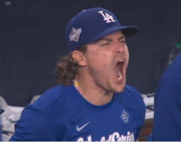 ShotimeLAD's tweet photo. I don't think I've ever seen Kiké this excited in all 87 Dodger postseason games that he's played in. When he says how special this group is it really means a lot. 🥹 https://t.co/cG1vnxNJ0J