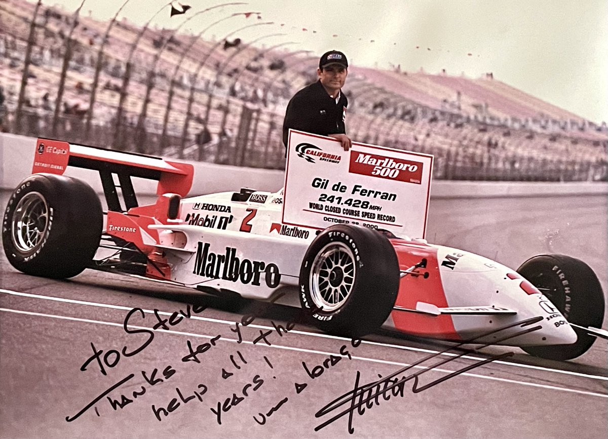 Oct 28, 2000 - 25 years ago - California Speedway/Auto Club Speedway

Indy car was racing &amp; qualifying in October during the college &amp; NFL seasons and the World Series had just concluded

An all-time, still standing, Indy car record was set by 2003 #Indy500 winner Gil de Ferran⏱️