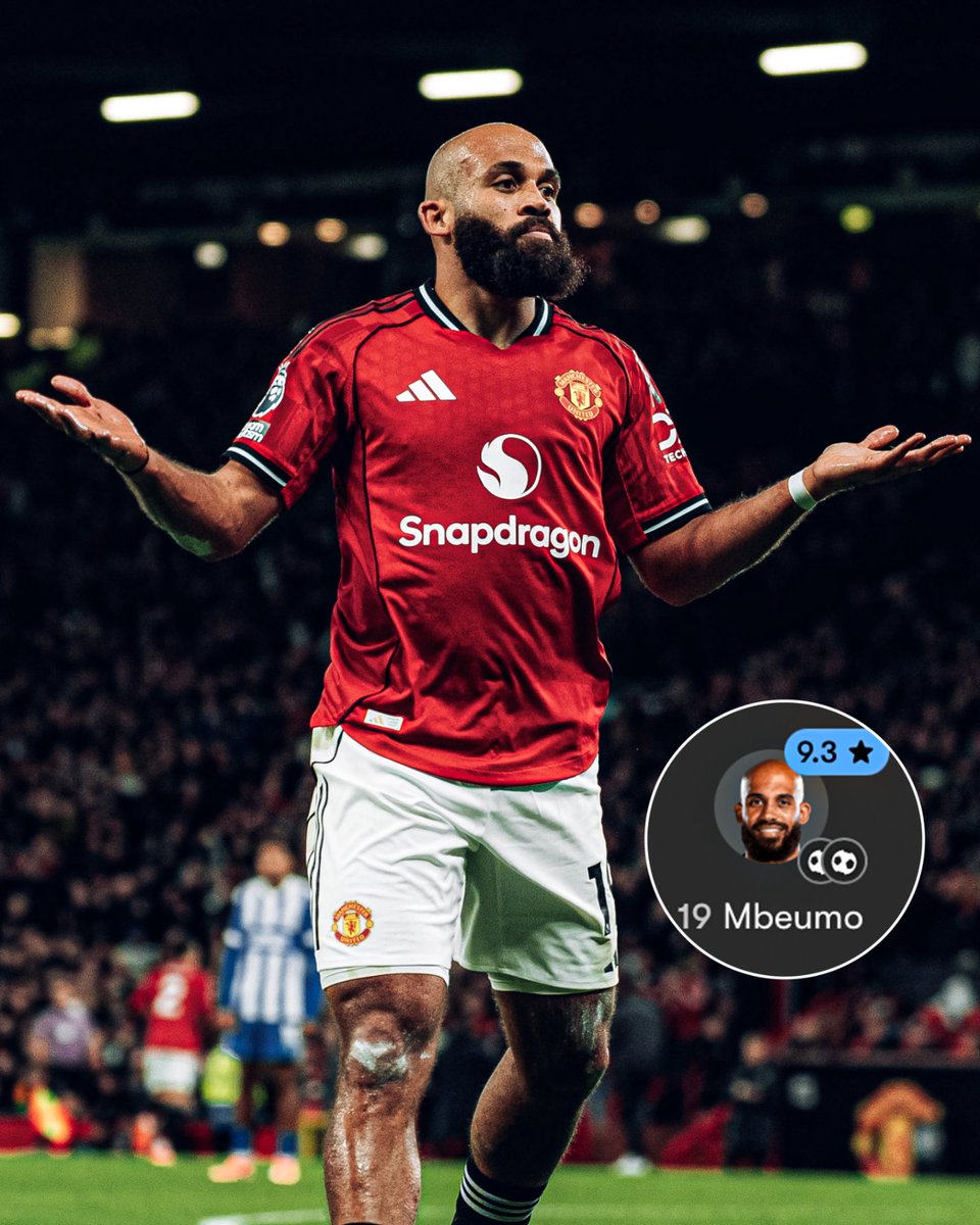 ESPNUK's tweet image. Bryan Mbeumo was voted Premier League player of the week for his performance vs. Brighton 🤝

A Man United player has won it for a second week in a row 👏