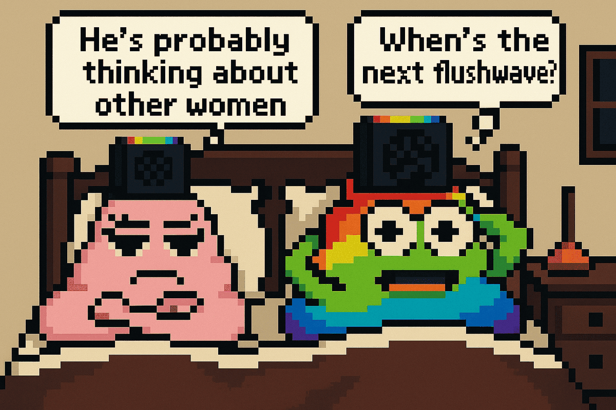 She’ll never understand the flush.🚽🌊