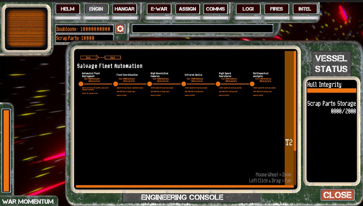 With the dialogue system for #FrontiersReach : Battlespace being wrapped up, the automation branches of the engineering panel are coming next.