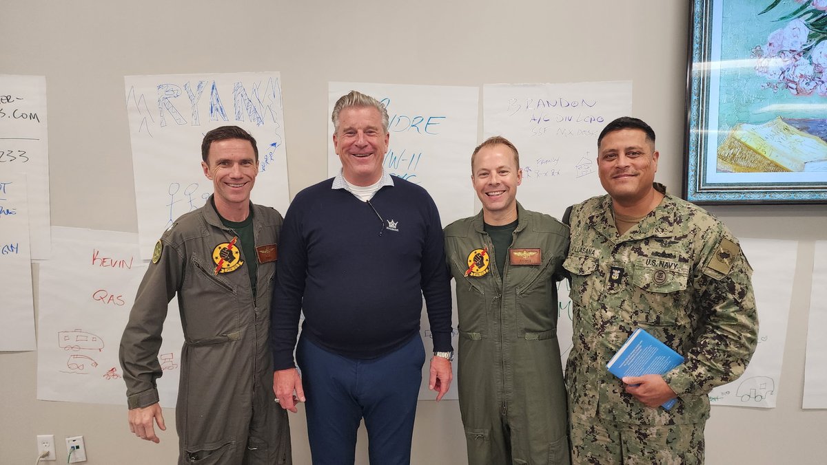 managertools's tweet image. Mark recently visited Strike Fighter Squadron (VFA) 25 “Fist of the Fleet”. Grateful for the hospitality of Commander Ryan “Domo” Aldrich, Commander Michael “Stoner” Christoph and Command Master Chief Javier Villasana.
Email customerservice@manager-tools.com for more info!
.
