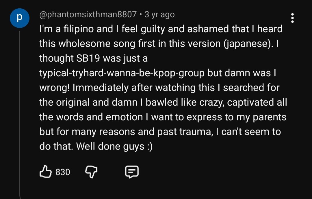 ode_to_felip's tweet image. went to listen the mapa japanese version on yt, then stumbled upon this comment 

i luv the self-reflection haha