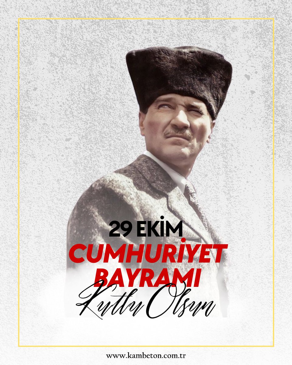 Cumhuriyetimizin ilanının 102. yıl dönümünü büyük bir gurur ve coşkuyla kutluyoruz. Başta Gazi Mustafa Kemal Atatürk olmak üzere tüm kahramanlarımızı saygı, minnet ve özlemle anıyoruz. 29 Ekim Cumhuriyet Bayramımız kutlu olsun!