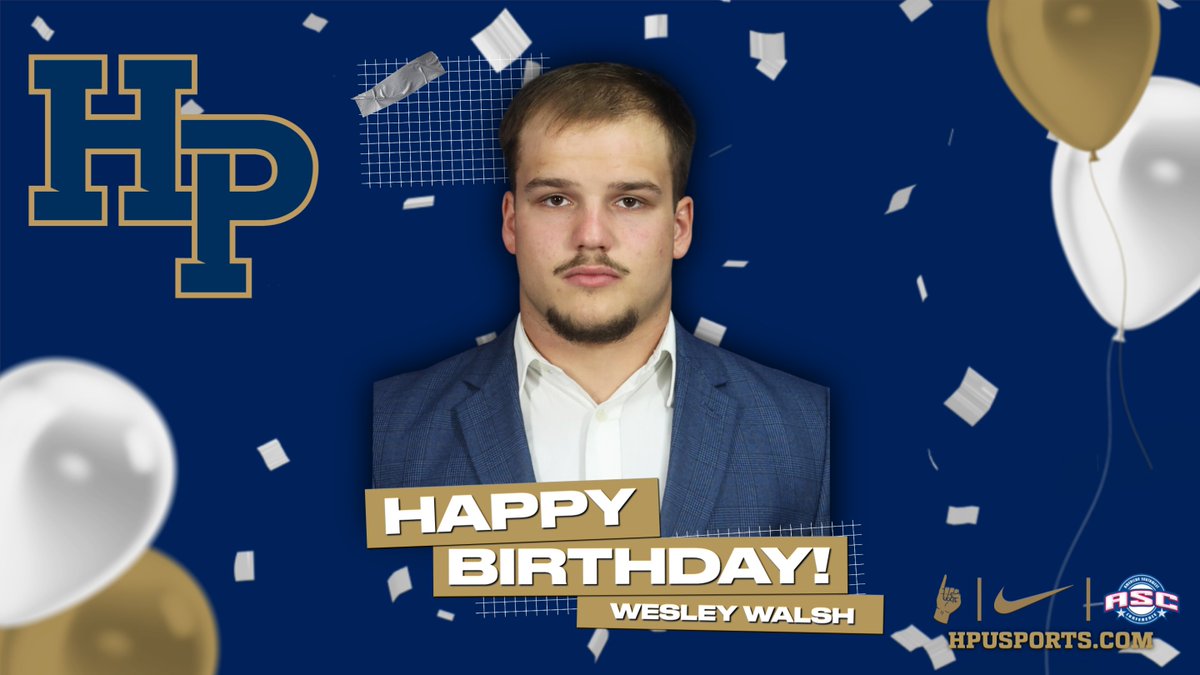 HPUFootball's tweet image. Help us wish Wesley Walsh a happy birthday! 🎉

#StingEm
#TearOffTheRoof