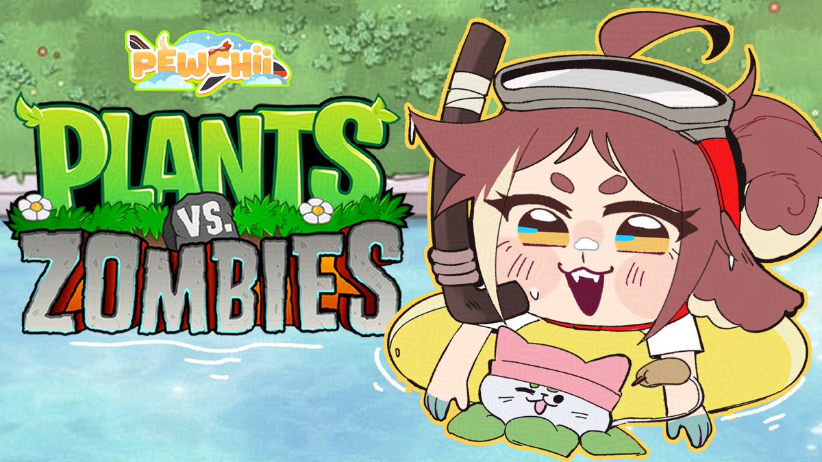 Plants vs. Zombies (Classic)  later on twitch! We're at the pool levels 🏖️

twitch.tv/pewchii_ 
🌻2 PM PST  |  5 PM EST🌻
#Vtuber #ENVtuber