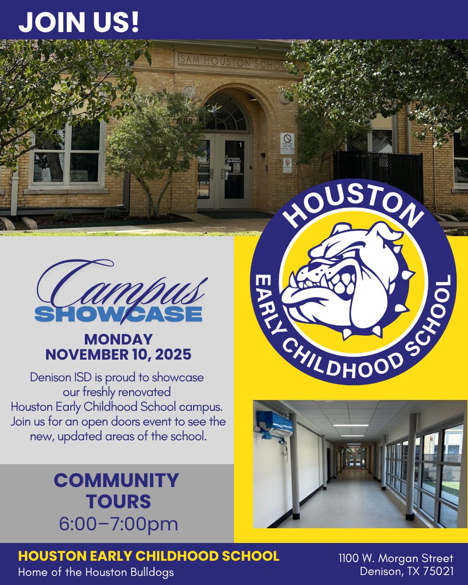 Join us for our final two Campus Showcases at Lamar Elementary and Houston Early Childhood School!