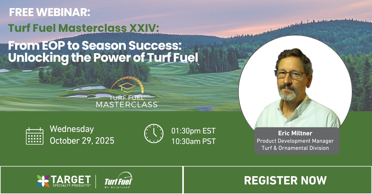 From planning to performance learn how Turf Fuel can help you achieve season-long success. 🌱 Join us tomorrow October 29 for Turf Fuel Masterclass XXIV with Eric Miltner. Register today! spklr.io/6017BzVTL