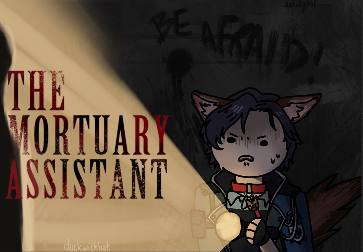 Duck_with_hat's tweet image. Thumbnail for The “Mortuary Assistant”!
It’s my first time drawing a thumbnail but I had a lot of fun with the chibi style 
#Caelenstrayfe #Caevidence