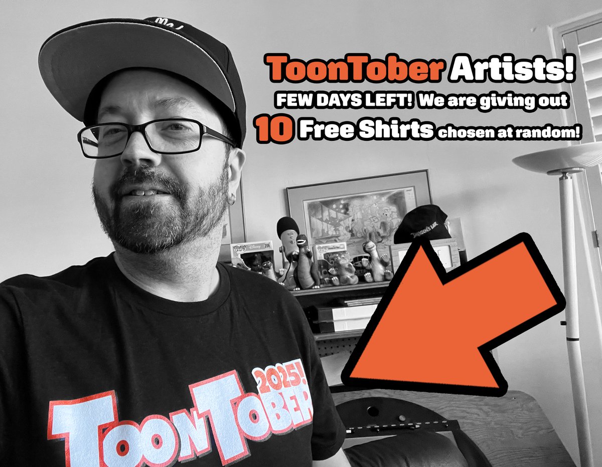 ANIMATION ARTISTS!! We still have a few days left of @ToonTober 2025! The shirts turned out great! We are now giving away 10 free shirts chosen at random! So anyone can win! Join in on the prompts before its too late! #ToonTober #ToonTober2025