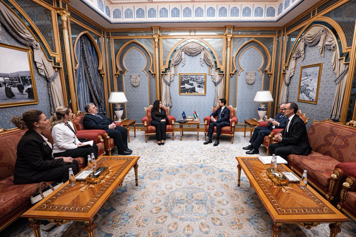 In Riyadh, I had a very productive meeting with <a href="/RHCJO/">RHC</a> His Royal Highness, Crown Prince Hussein bin Abdullah al-Hashemi of the Hashemite Kingdom of Jordan. 🇽🇰 🇯🇴 

Kosovo and Jordan share excellent bilateral relations, built on friendship, mutual trust, and close cooperation.