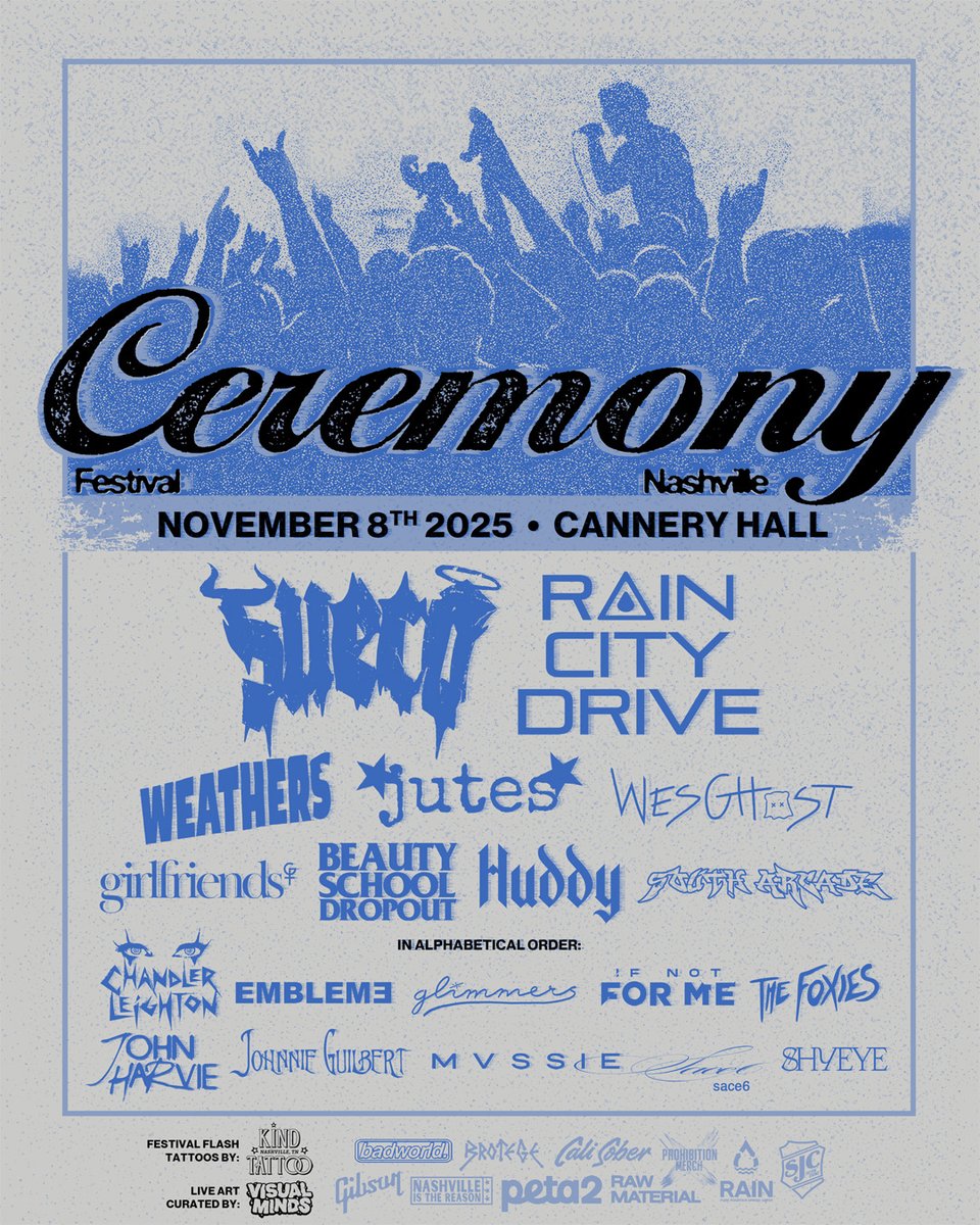 Ceremony Festival 2025 is set to take over Nashville on November 8th.

Check out our top 9 "must see" acts: calibertv.net/news/ceremony-…