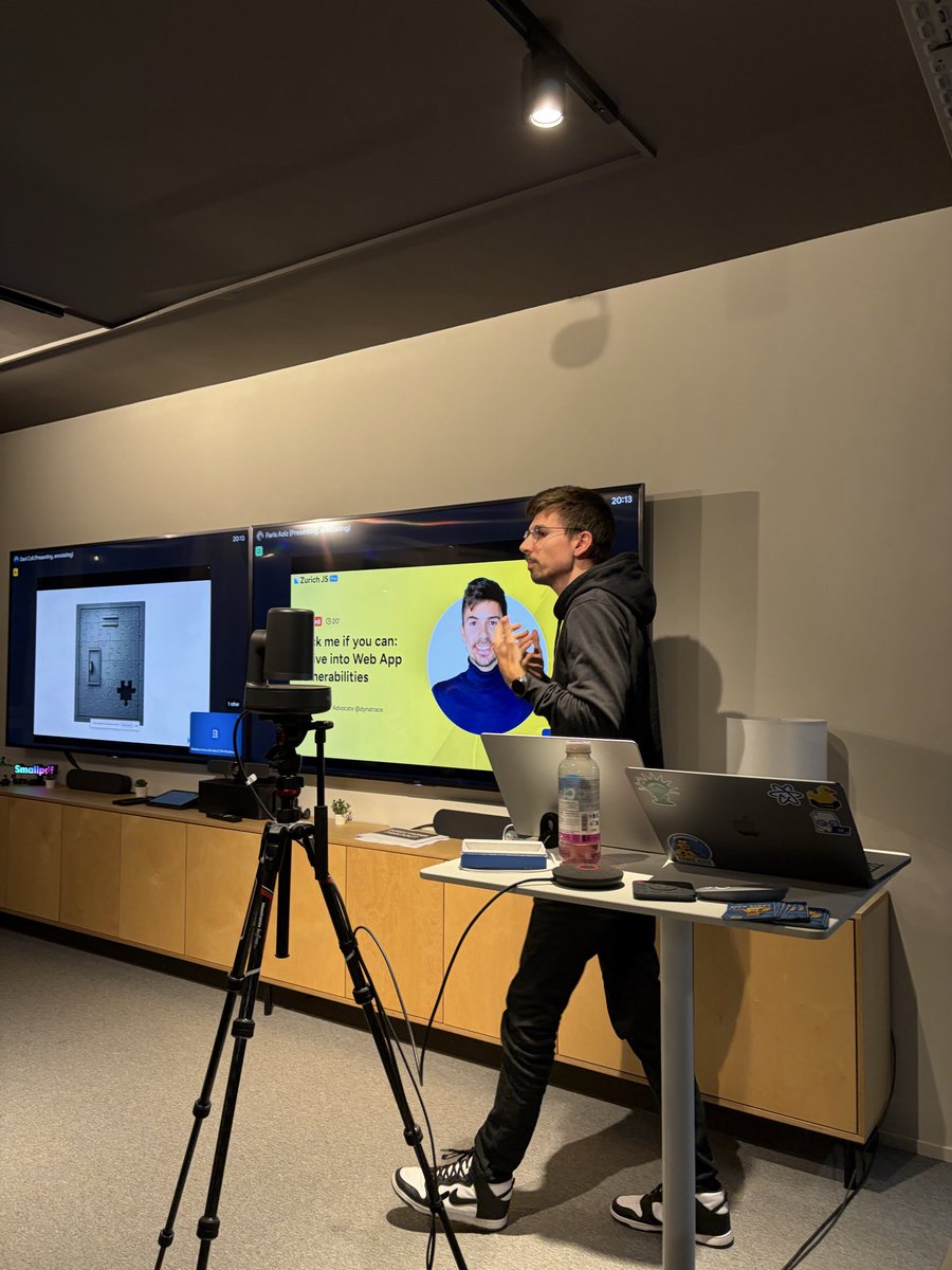 <a href="/danicolldev/">Dani Coll</a> diving into security for the web by hacking <a href="/zurichjs/">ZurichJS</a>