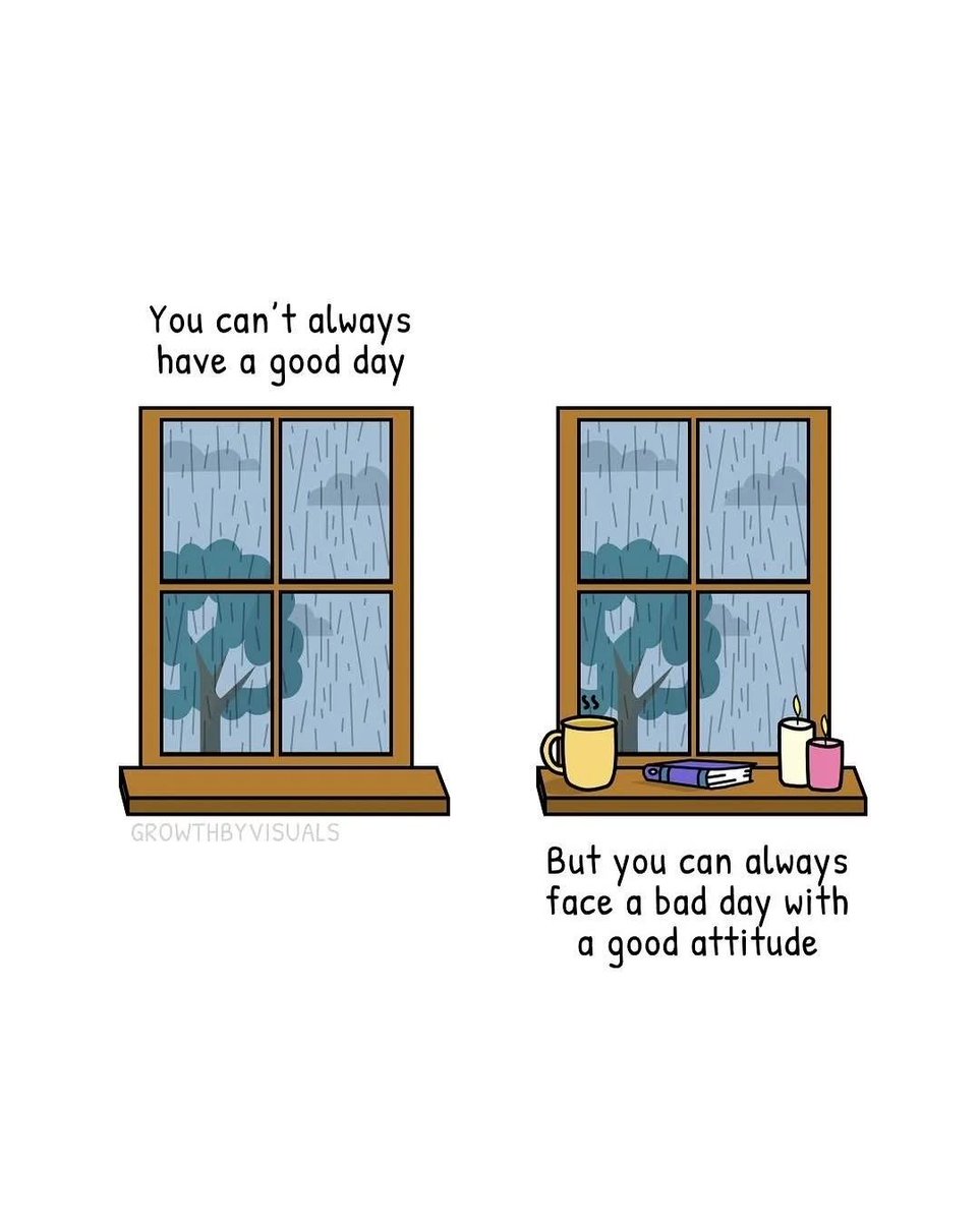 You can’t always have a good day. But you can respond with a good attitude

Image: instagram.com/growthbyvisuals