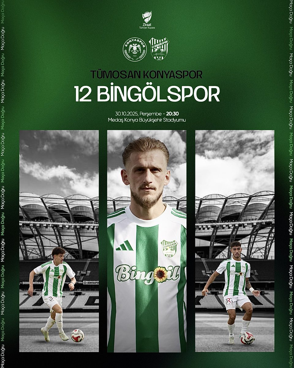 📣 Maça Doğru
🏆 Ziraat Türkiye Kupası 3.tur
🆚 Tümosan Konyaspor
🏟️ Medaş Konya Büyükşehir Stadyumu
⏰ 20.30
📅 30.10.2025
📺 A Spor