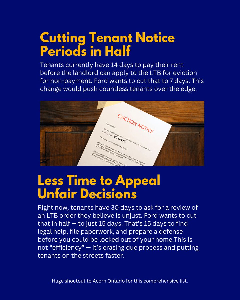 The fight is not over. #Bill60 makes it easier for your landlord to evict you and limit your access to justice.

From losing $10 a day childcare, to paying more for groceries and rent, tenants are already under extreme economic pressure, and need *more security*, not less.