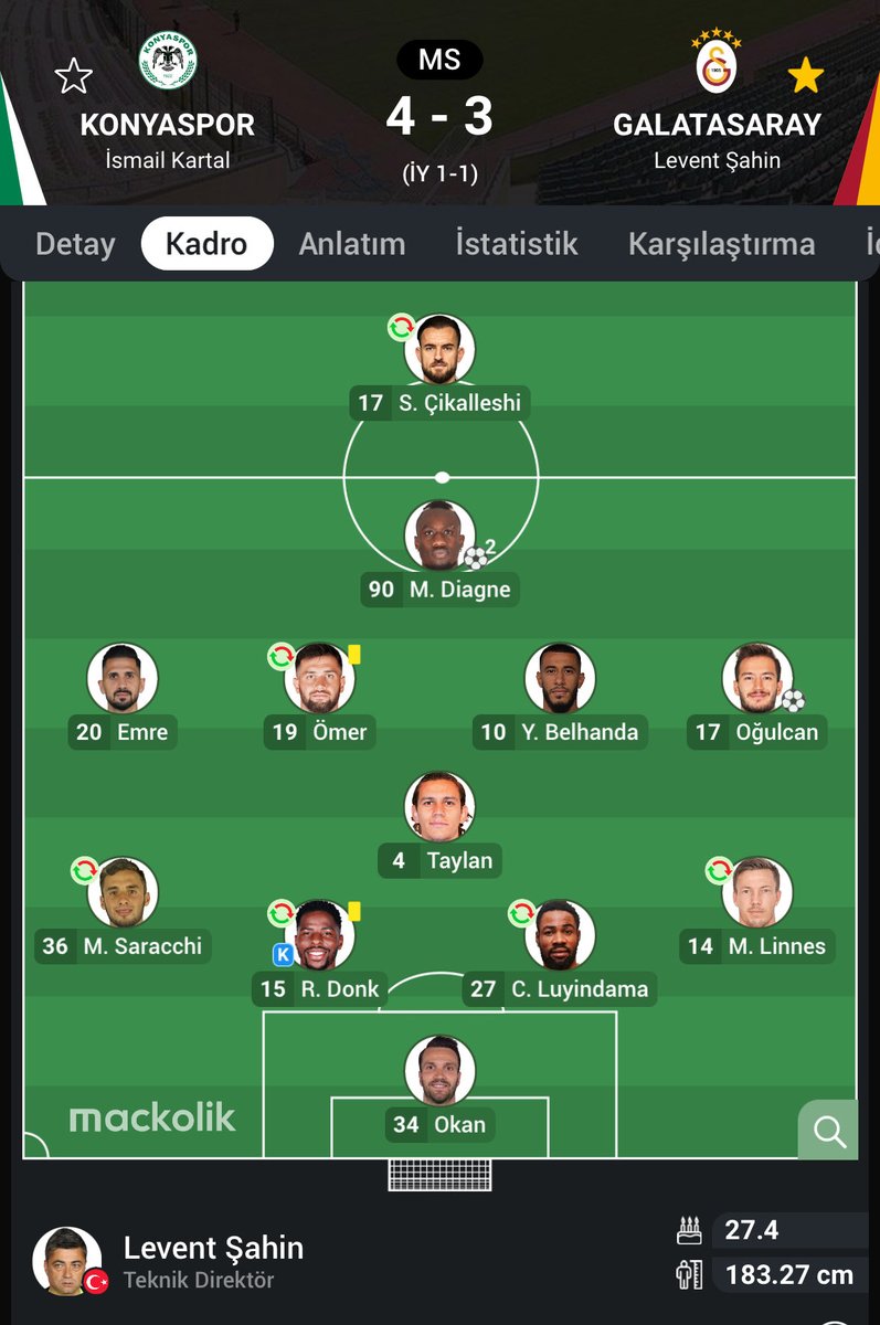 tezgaha gel tezgaha antalyaspor maçında ilk 11’den Marcao, Emre Kılınç, Arda Turan cezalı duruma düşürülüyor ertesi hafta konyaspor maçına da bahis alınıyor 😂😂