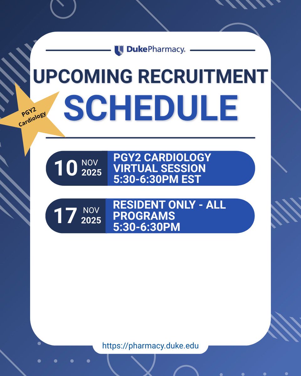 Duke Cardiology Pharmacy Residency Program tweet media