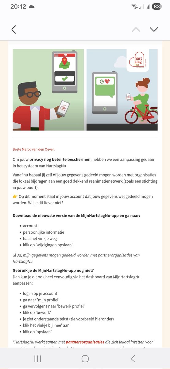 Heb jij ook post gehad van @Hartslagnu , lees deze goed door voor handige updates en tips! Niet gehad of gezien, check het mapje Spam of Ongewenste email - misschien staat hij daar in. Ook kun  je het hier lezen; mailchi.mp/hartslagnu/nie…