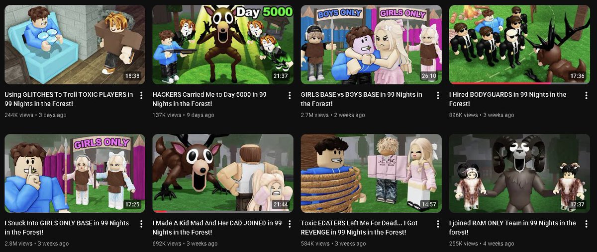 Looking for a ROBLOX thumbnail designer to make Realistic/In-game Thumbnails like this: 

Full-time ($$$) for a my Pepzer Channel with 38K Subs:

You'll thumbnails for games like 99 Nights &amp; Forsaken

Dm if interested...