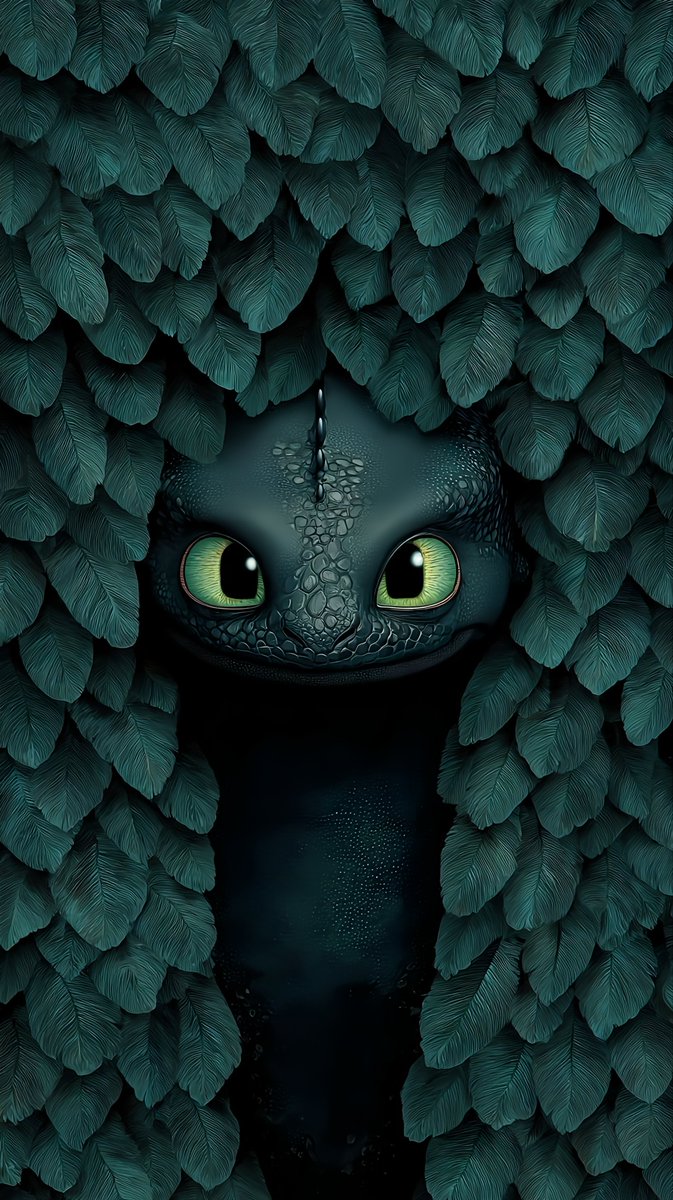 Leonard18_X's tweet image. "Hidden in the shadows, watching over the night 🐉🌿 #NightFury #DragonVibes"