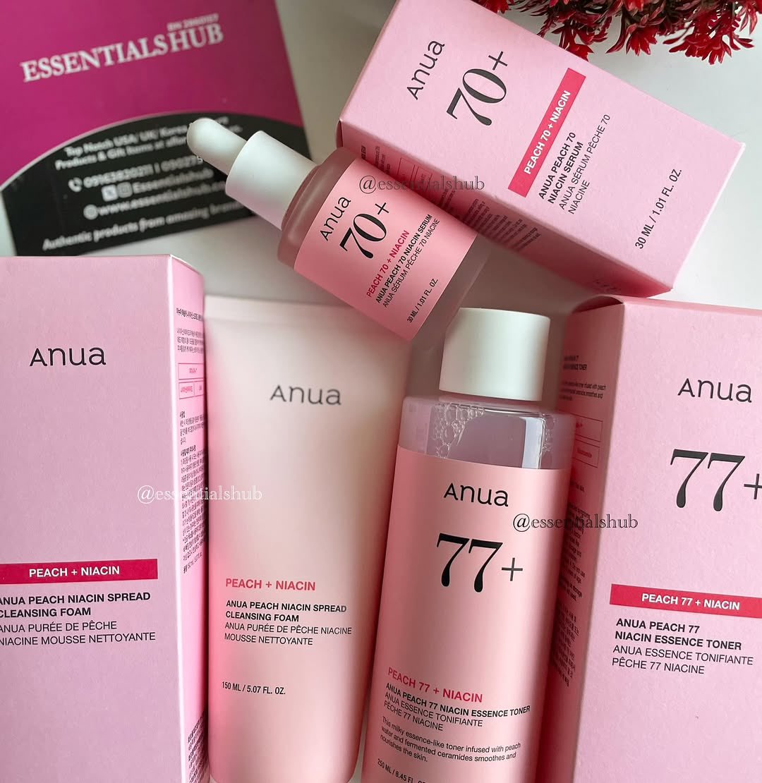 EssentialsHub_'s tweet image. 🍑Say hello to your peachy glow era! 

The Anua Peach Range is here to brighten, hydrate and smooth your skin to juicy perfection🌟

(Product description and Prices in the image description box😉)