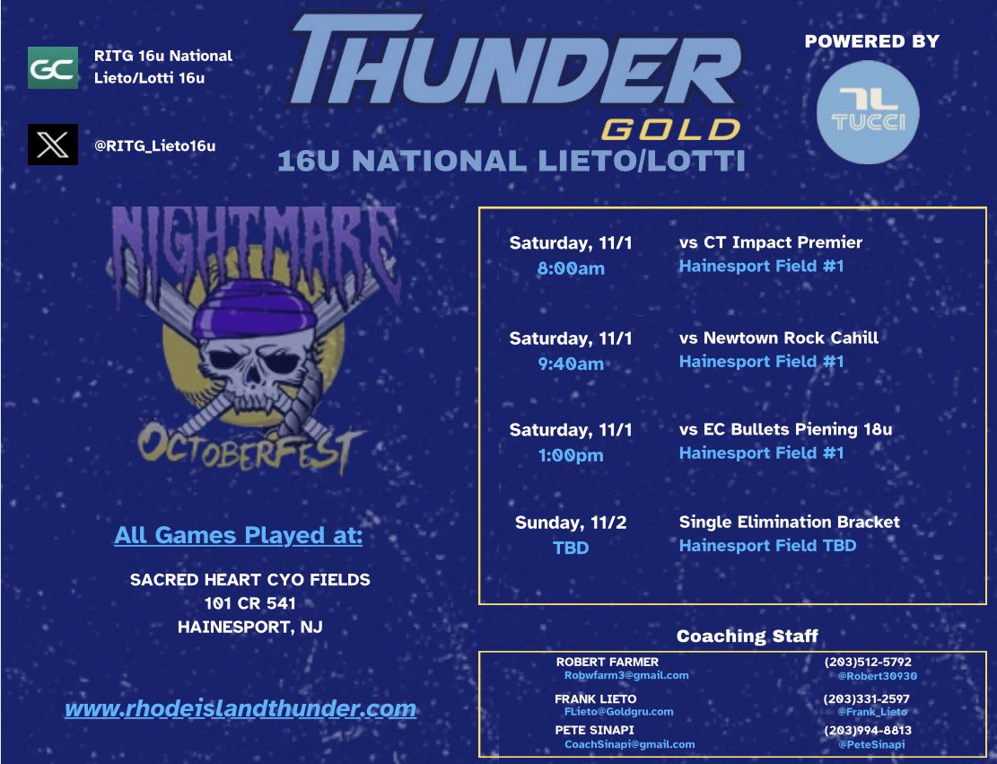 This weekend finds us back on the road playing in the Garden State. Very excited to be playing at <a href="/nightmarefp/">Nightmare Fastpitch</a> Oktoberfest. Can’t wait to compete. <a href="/Frank_Lieto/">Frank Lieto</a> <a href="/robert30930/">Robert Farmer</a> <a href="/petesinapi/">Pete Sinapi</a>