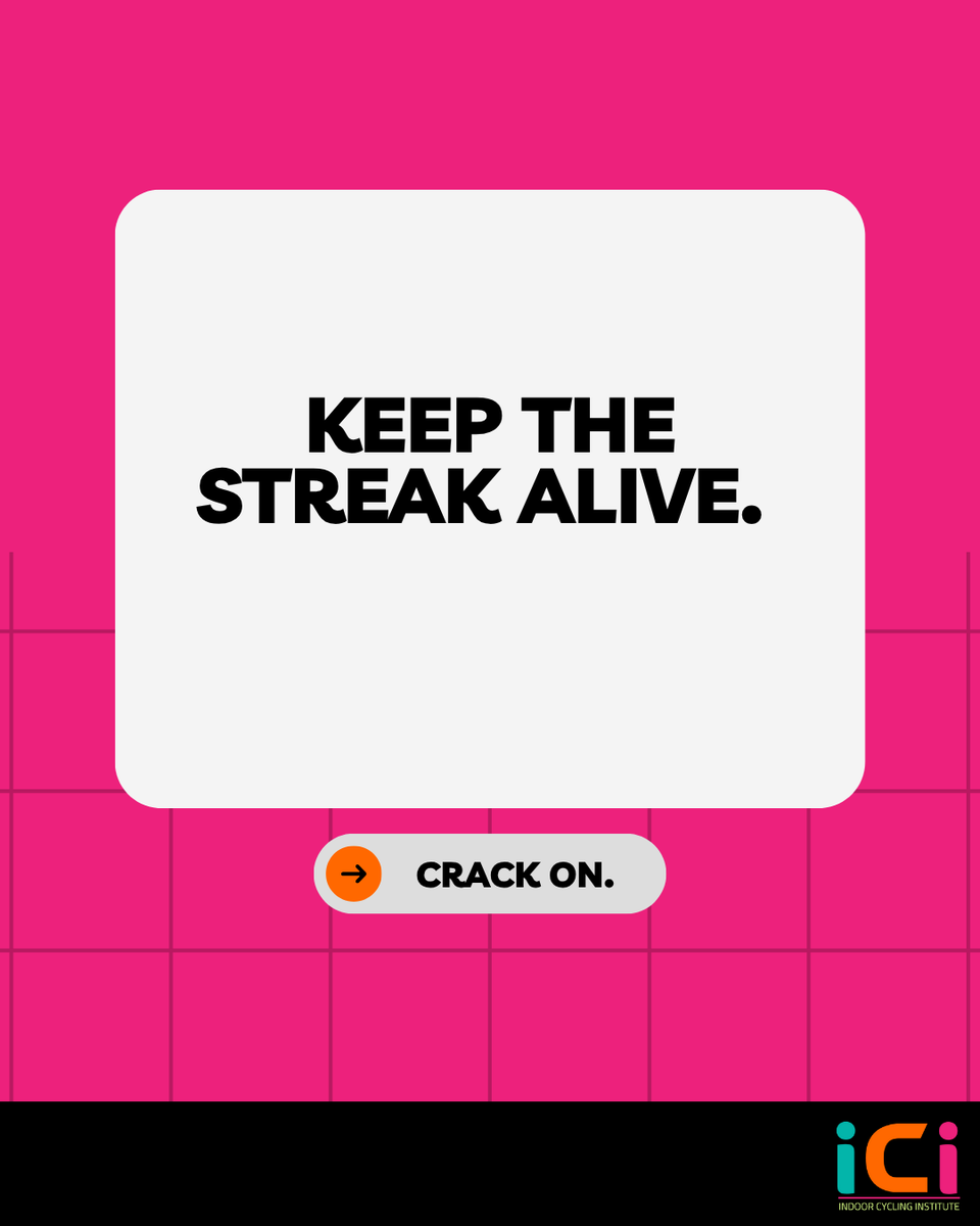 IndoorCyclingIn's tweet image. If you’ve started a habit, protect it. 
One ride leads to the next — don’t break the chain. 

#KeepTheStreak #ConsistencyIsKey #RideRoutine