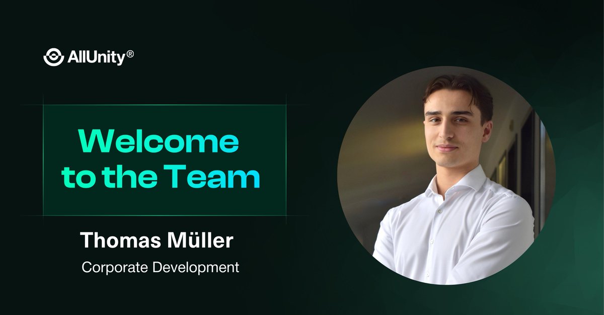 AllUnityStable's tweet image. Introducing Thomas Müller, Corporate Development

He will be supporting the growth agenda through strategic initiatives.

Welcome to the team, Thomas. We’re excited to have your corporate finance and strategy expertise driving our expansion. 🚀

#JoinAllUnity #TeamAllUnity…