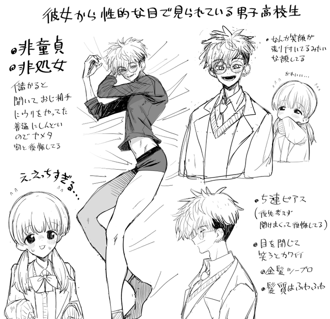 性癖男クリエイト 彼女から性的な目で見られている男子高校生 