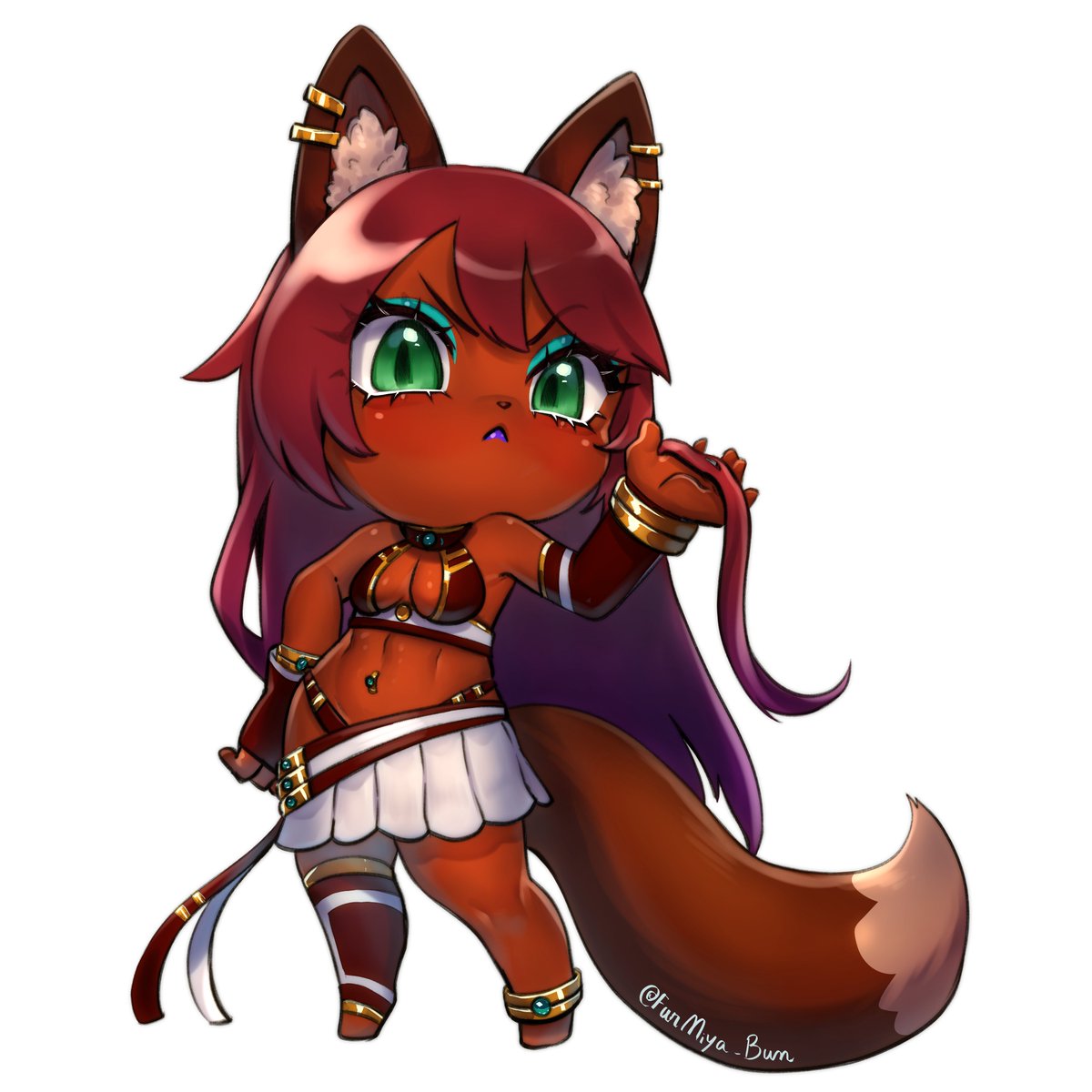 FurMiya_Bun's tweet image. cute Kitsu~ Art trade with @RaptorARTStudio &amp;gt;:DDD

#furry #chibi