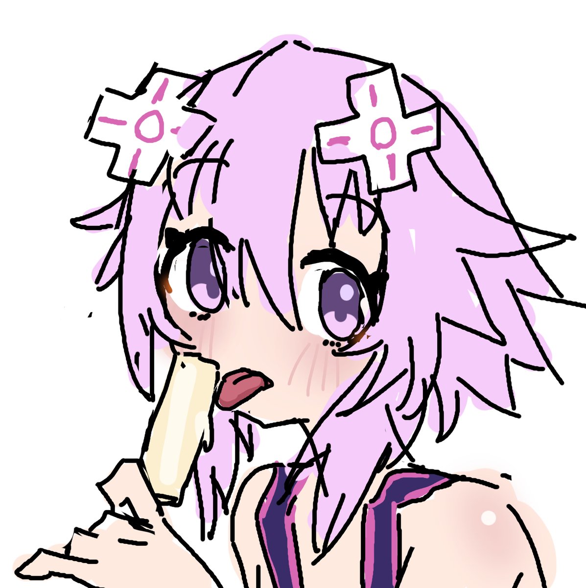 Sketch october (2025) 27 (no 26)
A mouse drawn doodle of Nep enjoying her last ice cream of the year.

It started to get cooler lately where I live. 
also I will be preparing for the Halloween picture so tomorrow, there might not be a picture.