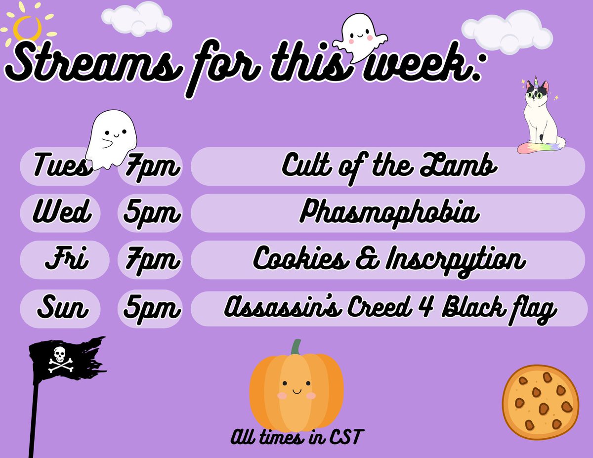 Happy spooky week everyone!
I've got a few different Halloween feel/spooky games this week! Come hang out!