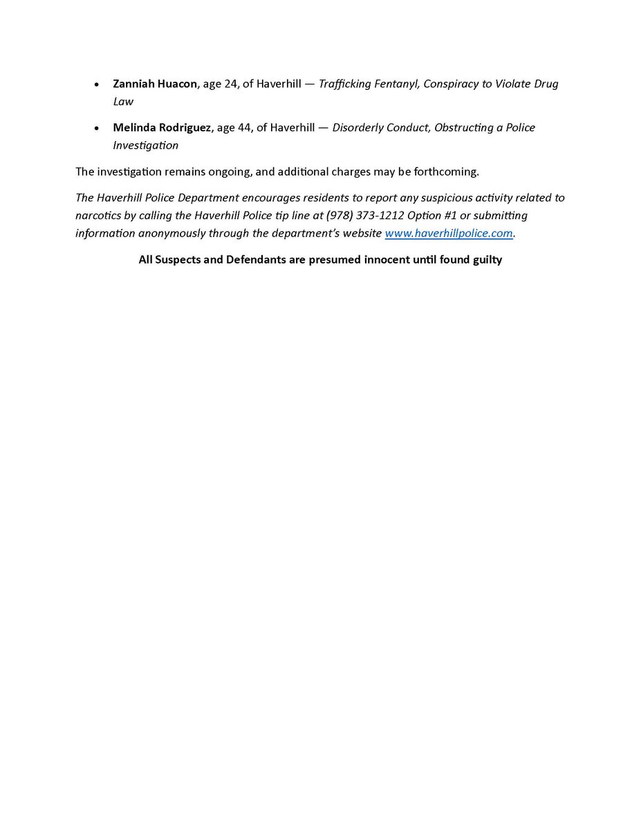 Haverhill Police tweet media