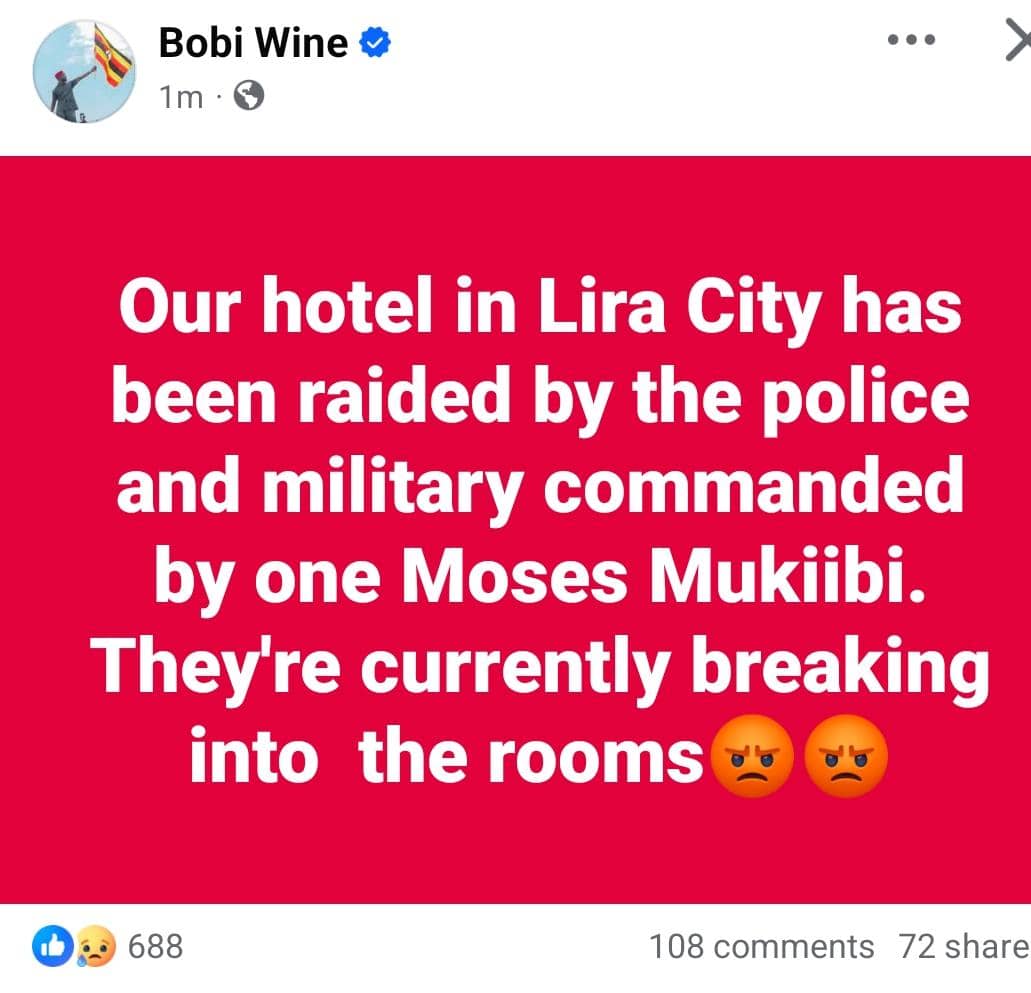 aimarimanabish2's tweet photo. @KagutaMuseveni
@MODVA_UPDF @UgandaPolice @PoliceUg 
You're making a BIG mistake to invade the hotel where @HEBobiwine has spent the night.  
STOP YOUR IMPUNITY! You are doing exactly doing what you did during the 2020 campaigns. https://t.co/y1J12nhoXd @EUinUG @EUinUG @UN @ABC https://t.co/oEhRzCoPiv