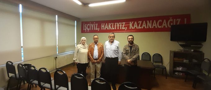 We were very pleased to host Abdelhakim Elayan, General Secretary of General Federation of Independent Trade Unions from Palestine in our union office. We reaffirmed our unconditional solidarity with the heroic People of Palestine against the US Imperialism and Zionist Israel.