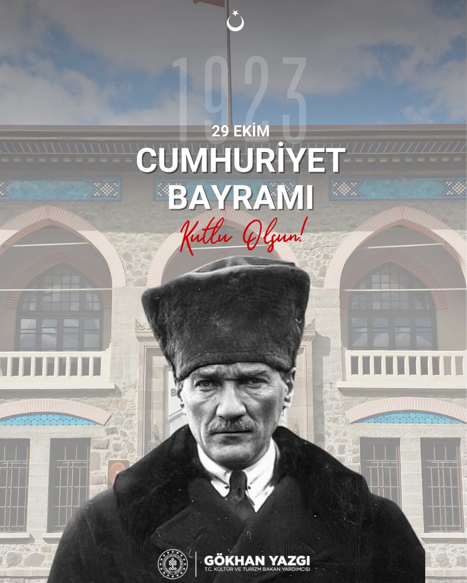 ✨️Cumhuriyetimizin 102. yılını, büyük bir gurur ve coşkuyla kutluyoruz

🇹🇷Gazi Mustafa Kemal Atatürk’ün önderliğinde temelleri atılan Cumhuriyetimiz, Sayın Cumhurbaşkanımız Recep Tayyip Erdoğan’ın “Türkiye Yüzyılı” vizyonuyla bugün daha güçlü, daha kararlı ve daha müreffeh bir