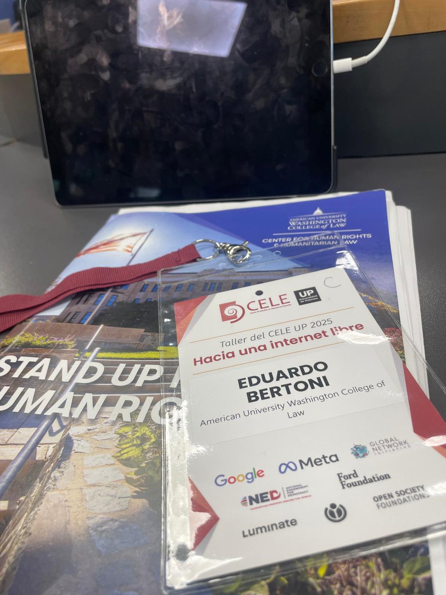 Last week, Prof. <a href="/ebertoni/">Eduardo Bertoni</a> attended the 2025 CELE Workshop: Towards a Free Internet in Buenos Aires, hosted by <a href="/CELEUP/">Centro de Estudios en Libertad de Expresión (CELE)</a>, which he founded. As a <a href="/theGNI/">Global Network Initiative</a> Board Member and Center Director, he joined experts to discuss digital rights, AI, &amp; freedom of expression. 🌐 #CfHRHL