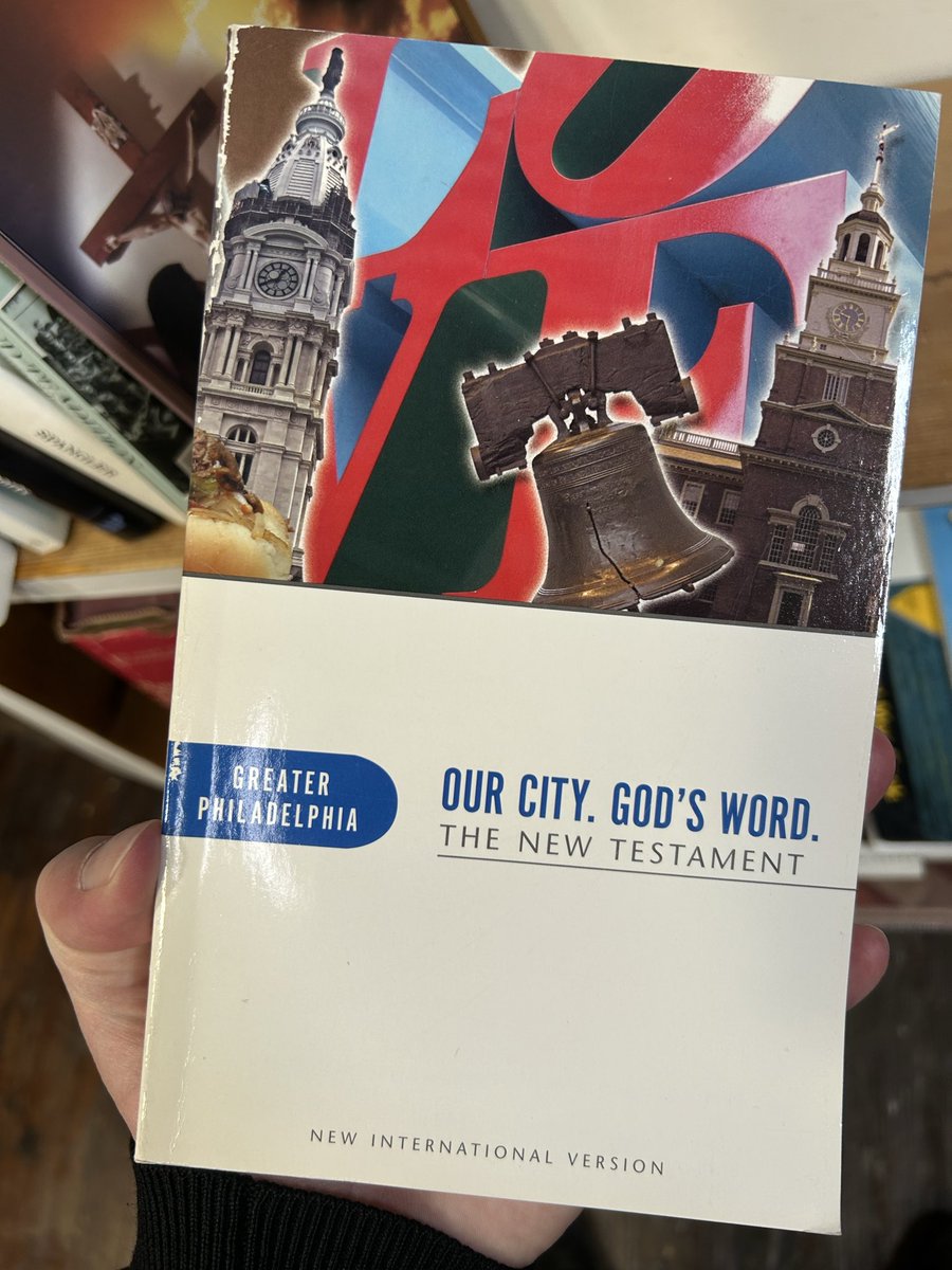 seanmhannan's tweet image. An intriguing find at Mostly Books on Bainbridge: a Philly-specific Bible
